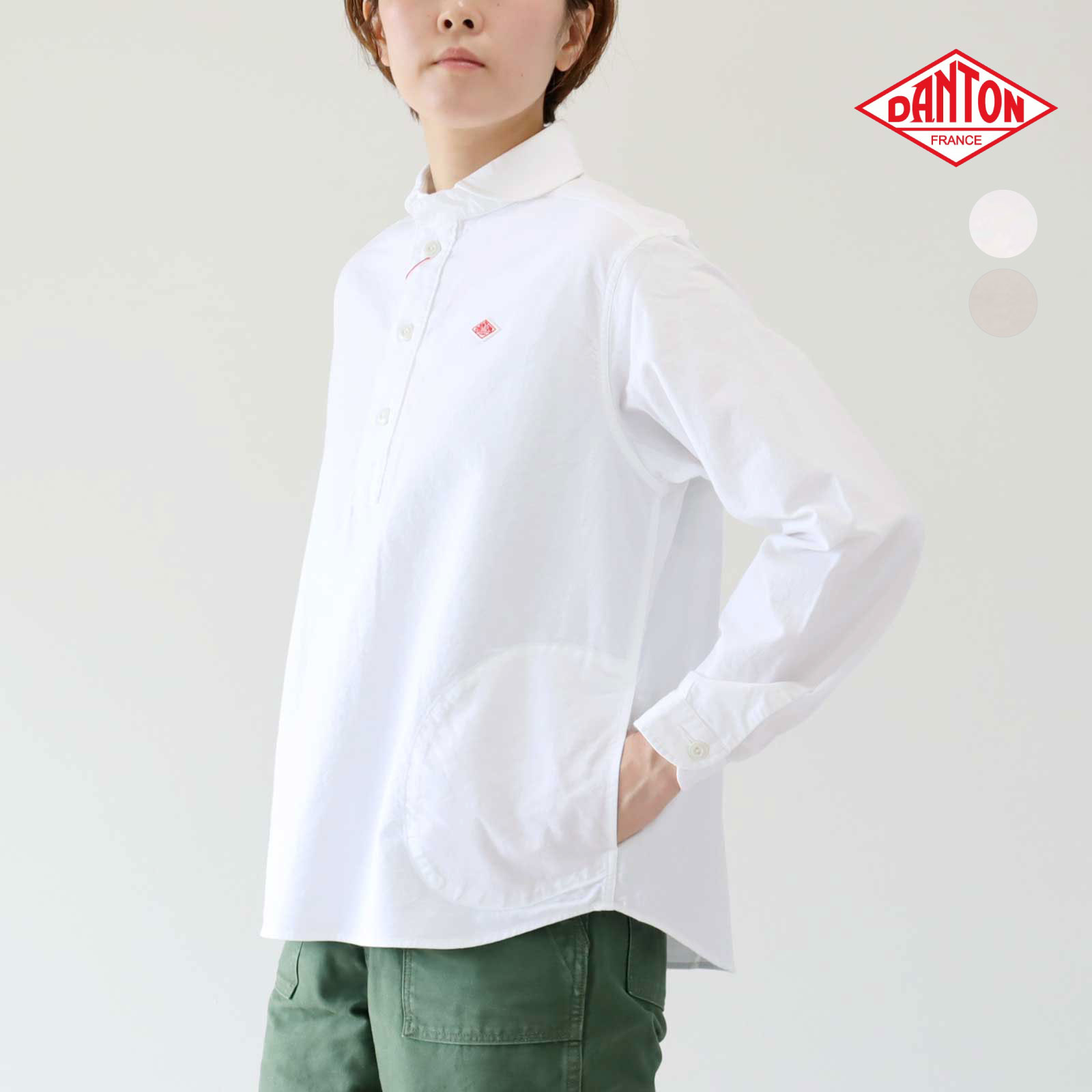 楽天市場】レディース 34-38 ダントン ラウンドカラー 丸襟 プル