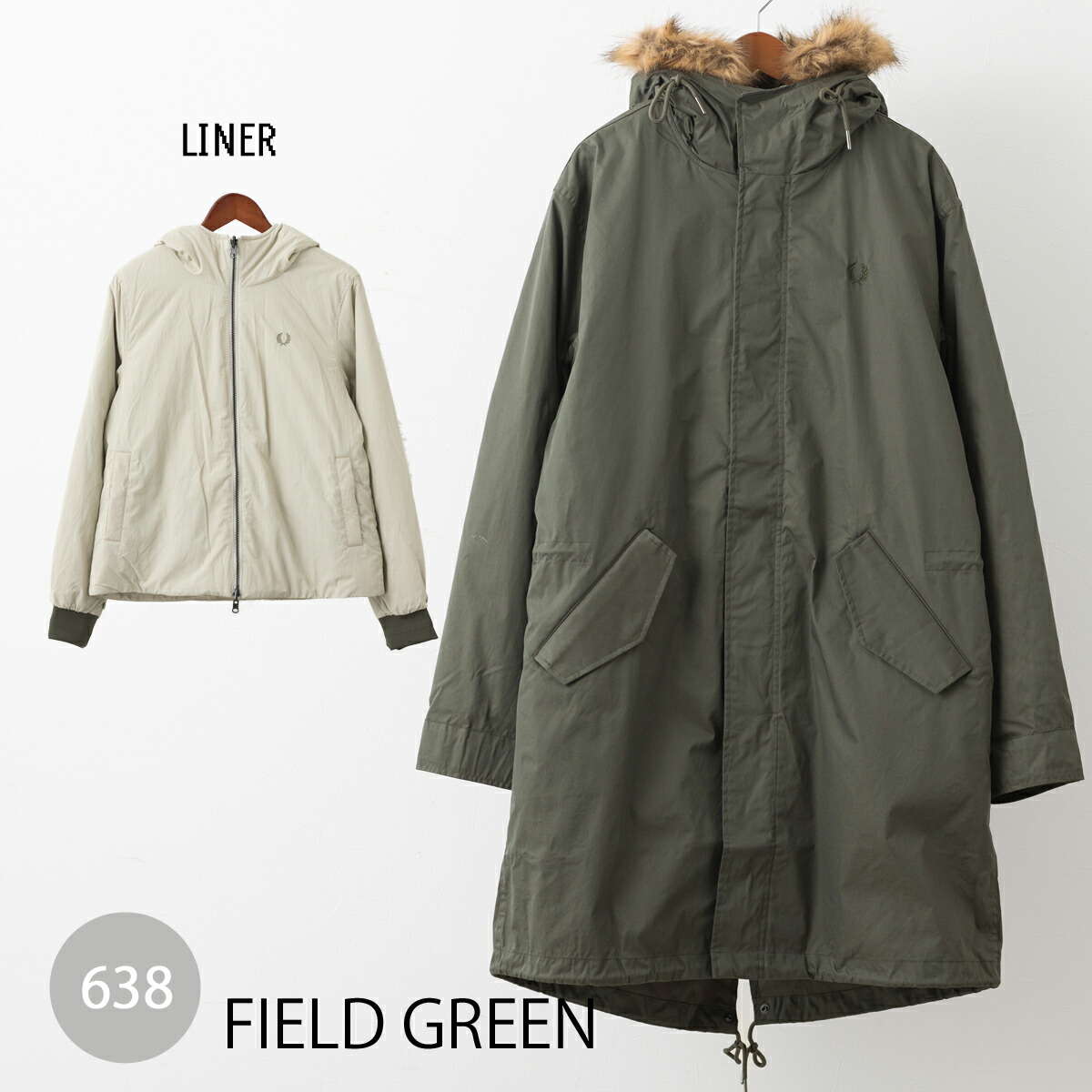 楽天市場】フレッドペリー メンズ モッズコート フィッシュテール