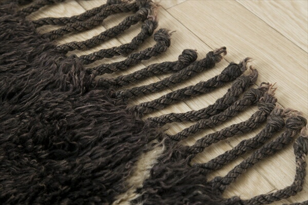 楽天市場】ヴィンテージラグ ブラック ベニワレンパターン モロッコ