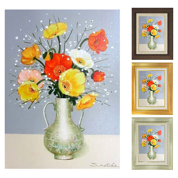 Y. Tokairin油彩画 花瓶の花 10％値下げしました！ Y. Tokairin油彩画