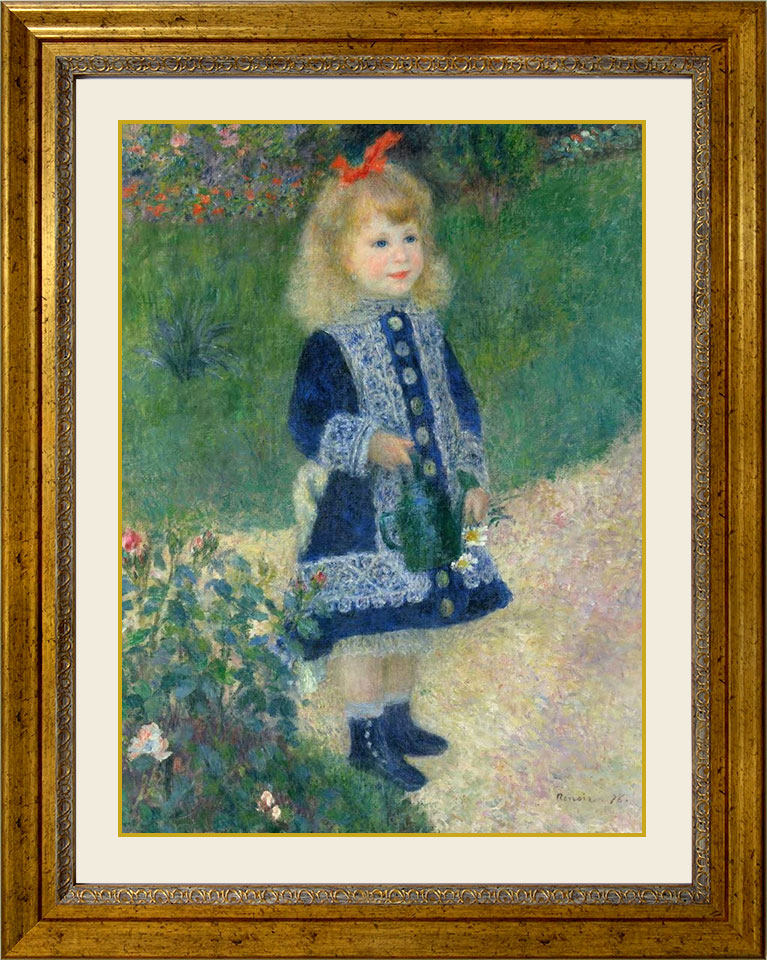 楽天市場】＊ ルノワール 「じょうろを持つ少女」 キャンバスに