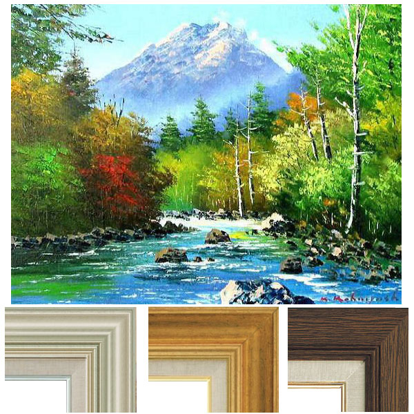 楽天市場】油彩画 小林幸三 「焼岳」 F6号 額入り 油絵 風景画 額装