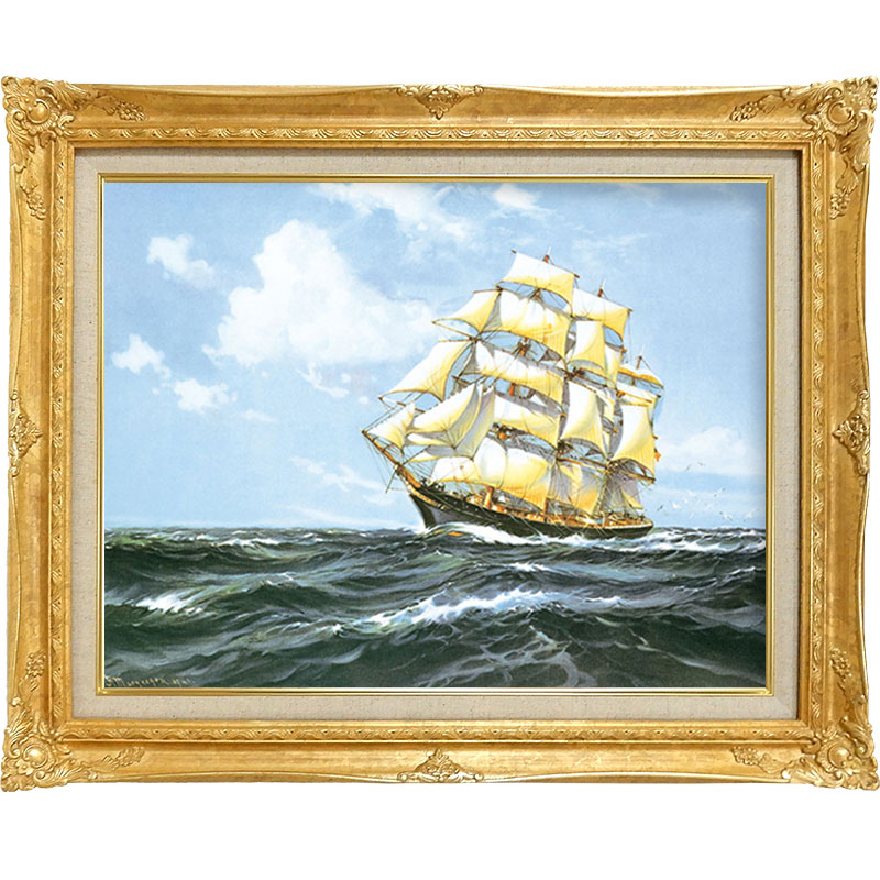 楽天市場】☆ 絵画 P10号 マクレガー 「ブルーウォーター」 複製画 額