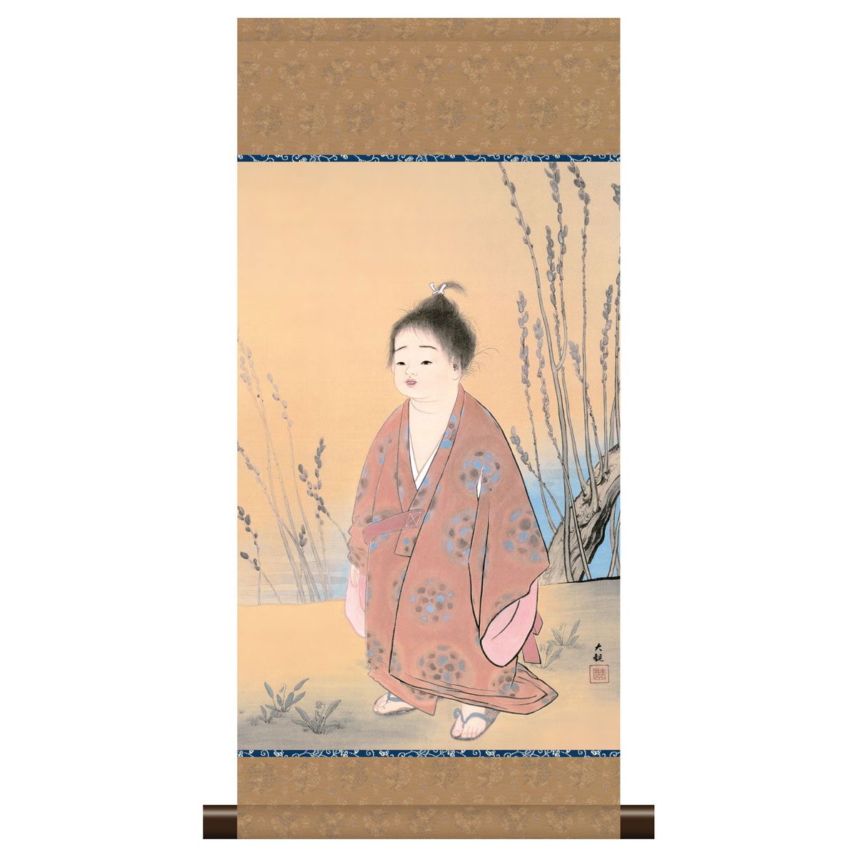 楽天市場】掛軸 モダン掛け 横山大観 「無我」 高精細工芸画＋手彩