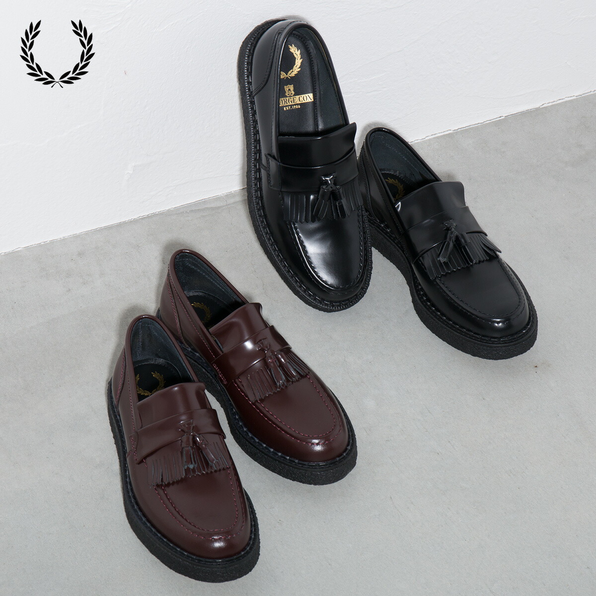 楽天市場】fred perry george cox tassel loafer leatherの通販