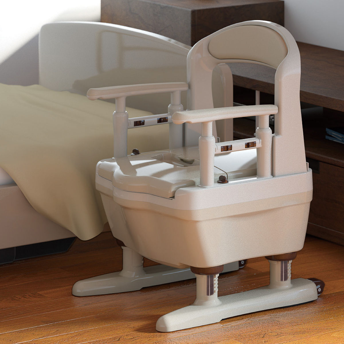 楽天市場】ポータブルトイレ ソフト便座 快適脱臭 コンパクト