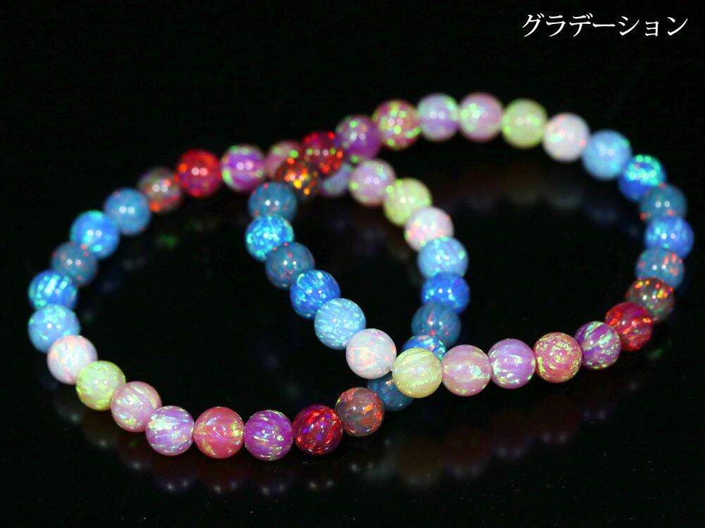 楽天市場】☆高品質☆【ブレスレット】京都オパール (約7mm) 全13色※DM