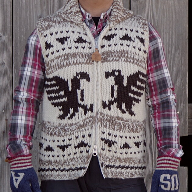 楽天市場】Kanata カウチンセーター（カウチンベスト）｜カナタ社