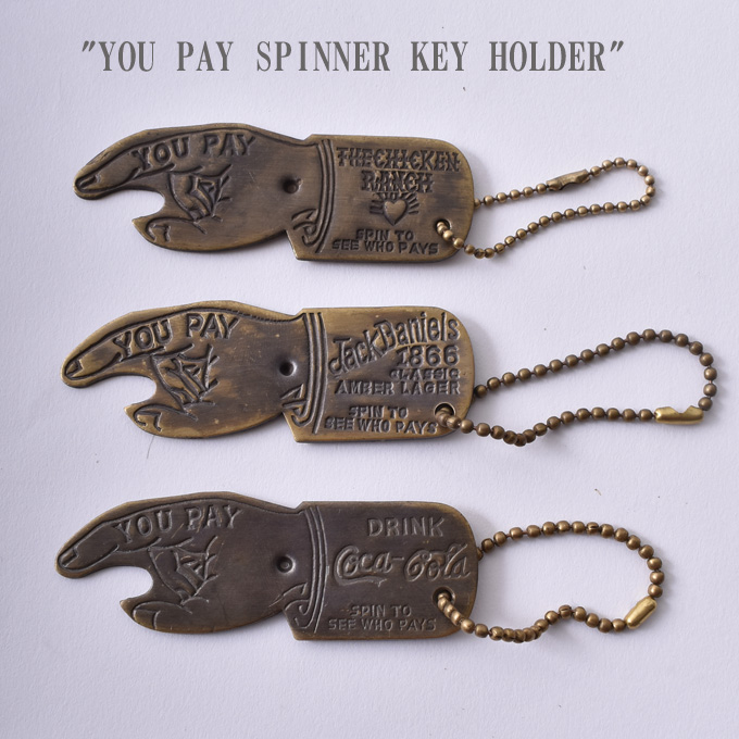 楽天市場】YOU PAY SPINNER KEY HOLDER真鍮製 栓抜きキーホルダー