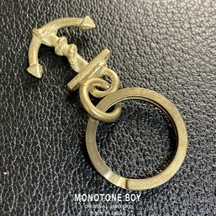 楽天市場】【 日本製 】 真鍮 イカリ錨 キーホルダー キーリング kh19