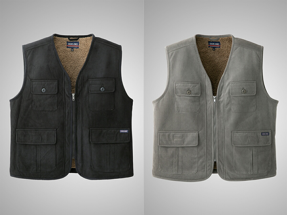 楽天市場】紳士 裏ボア コーデュロイ ベスト : CREST STYLE クレスト