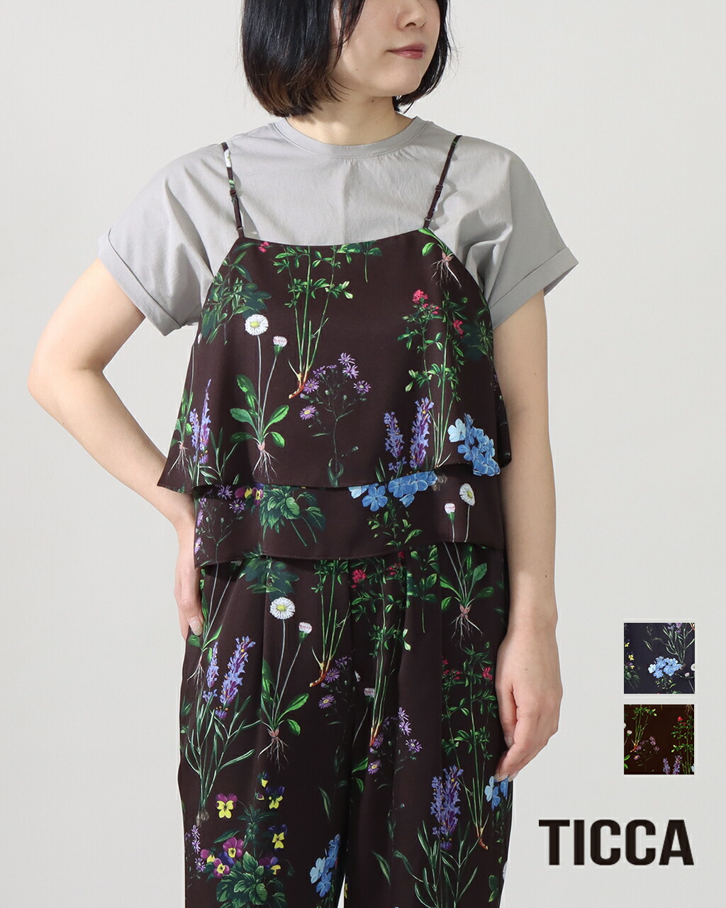 楽天市場】【26SS先行予約】TICCA ティッカ フラワープリントビスチェ