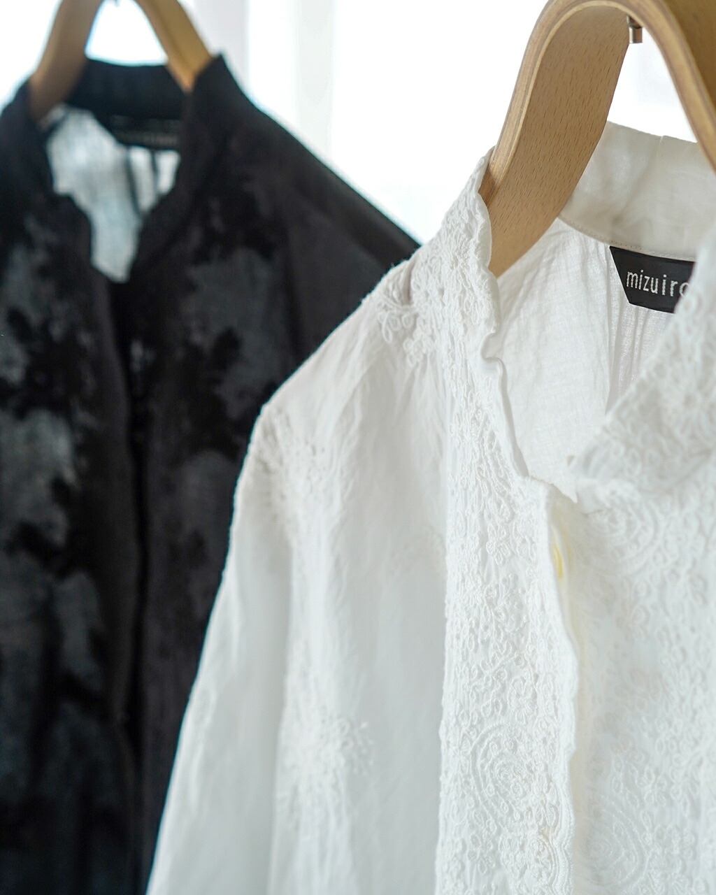 楽天市場】ミズイロインド mizuiro ind レース スタンドカラー ワイド