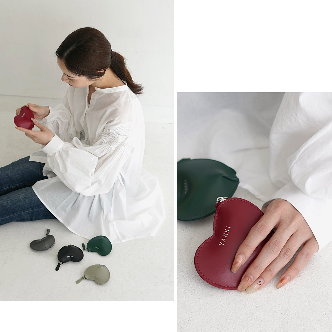 楽天市場】【動画あり】YAHKI（ヤーキ） ハートポーチ スムーズレザー