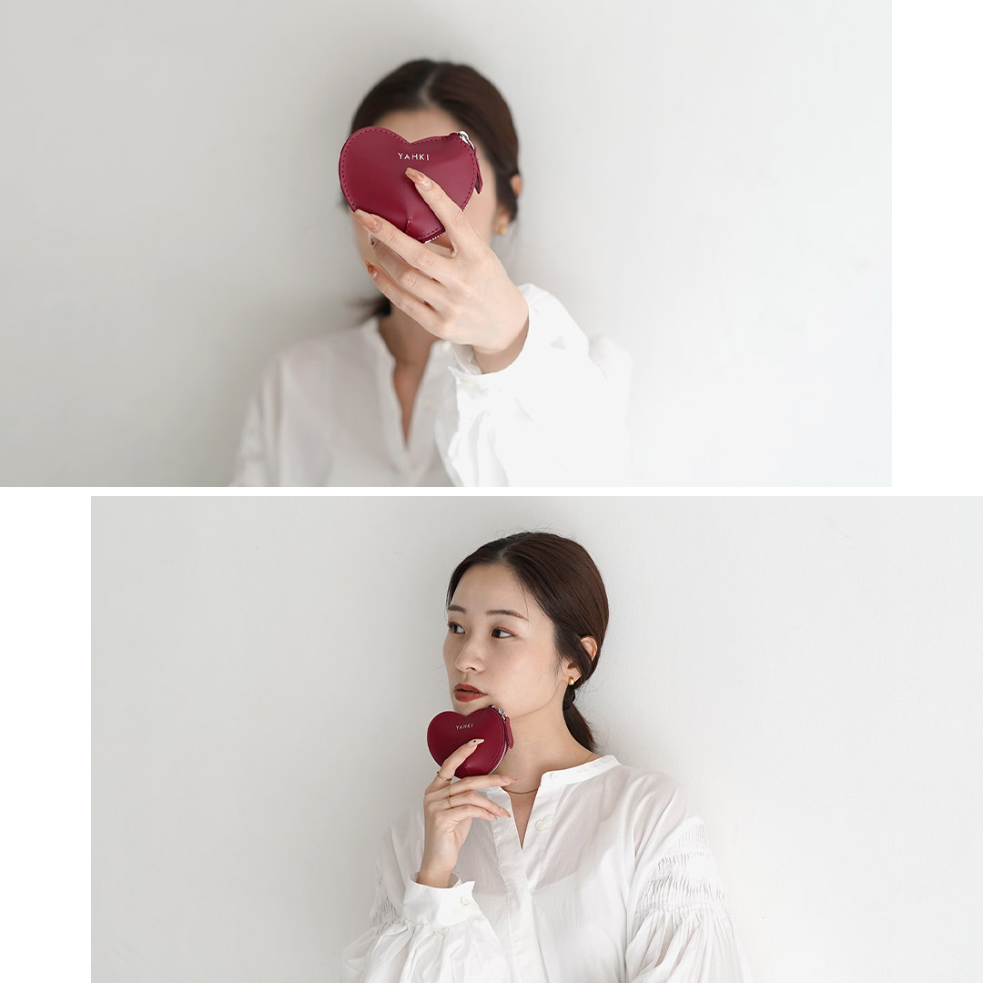 楽天市場】【動画あり】YAHKI（ヤーキ） ハートポーチ スムーズレザー