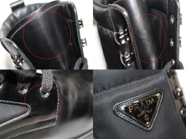 楽天市場】PRADA プラダ コンバットブーツ メンズ8ハーフ 約27.5cm