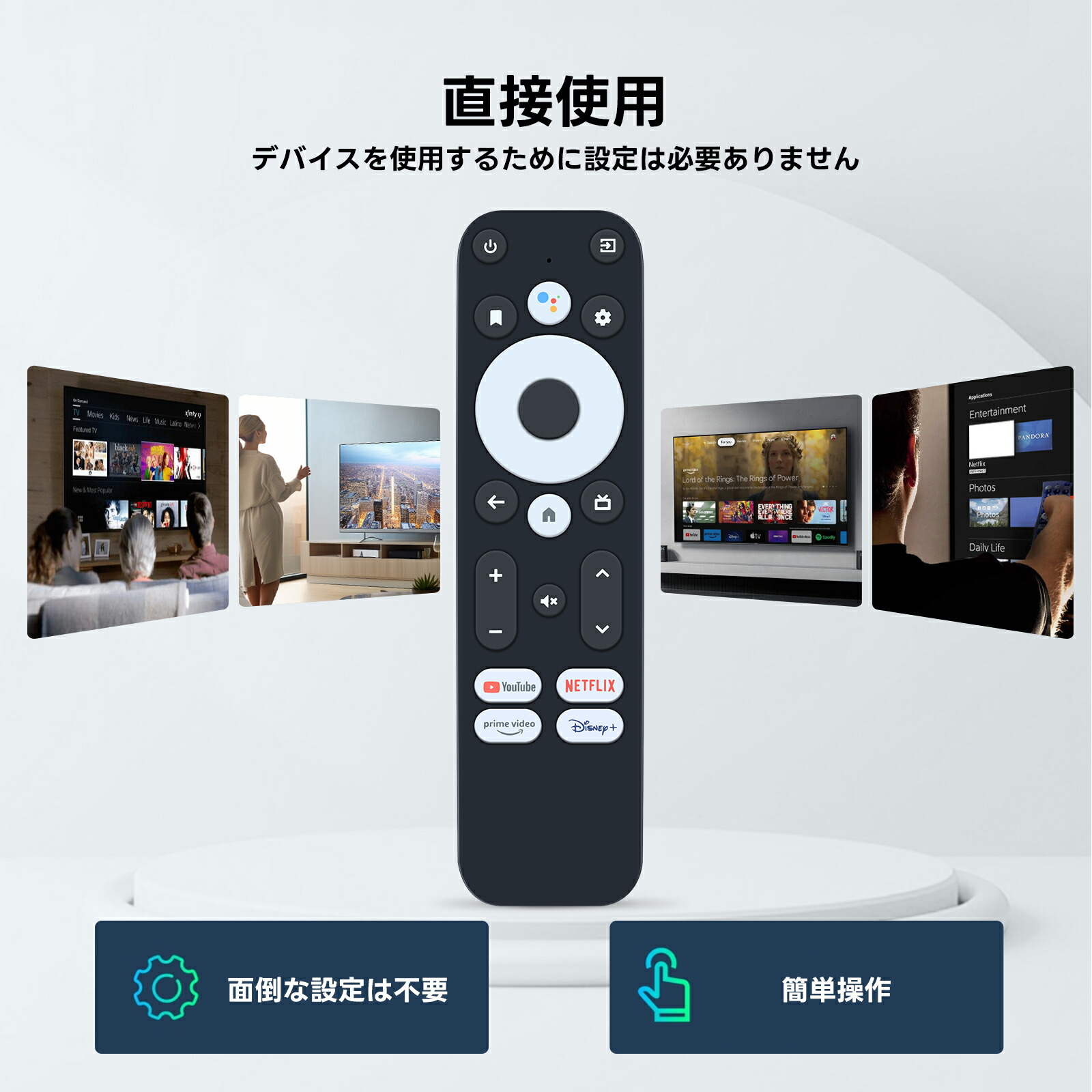 楽天市場】交換用リモコン for ETOE 4K Streaming Dongle スマート TV