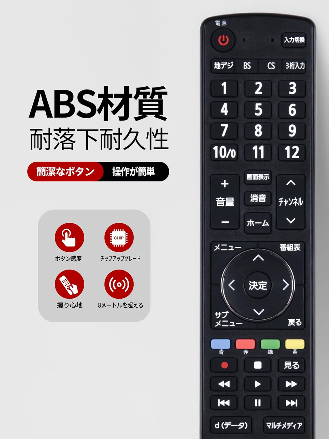 楽天市場】ハイセンス テレビリモコン EN3A39 交換用リモコン for