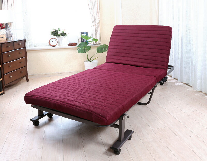 楽天市場】折りたたみベッド 完成品 組立 不要 6段階リクライニング 低
