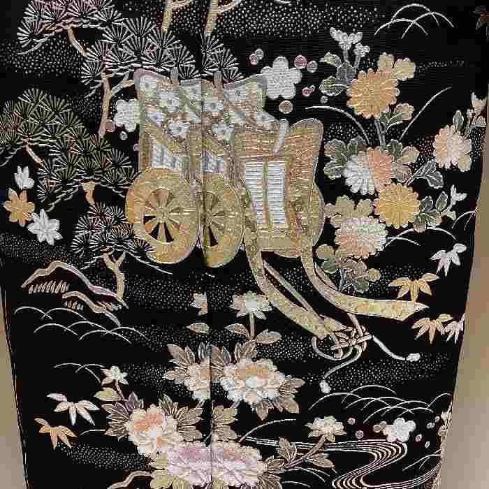 楽天市場】【送料無料】黒留袖 お仕立て付き 正絹 金彩京友禅 和田光正