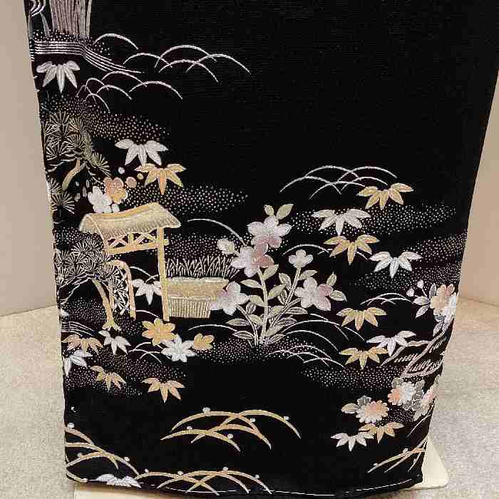 楽天市場】【送料無料】黒留袖 お仕立て付き 正絹 金彩京友禅 和田光正