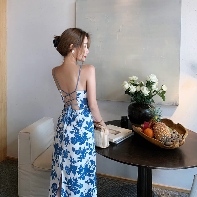 楽天市場】ワンピース レディース 花柄 キャミソール 大柄 小花柄 膝丈