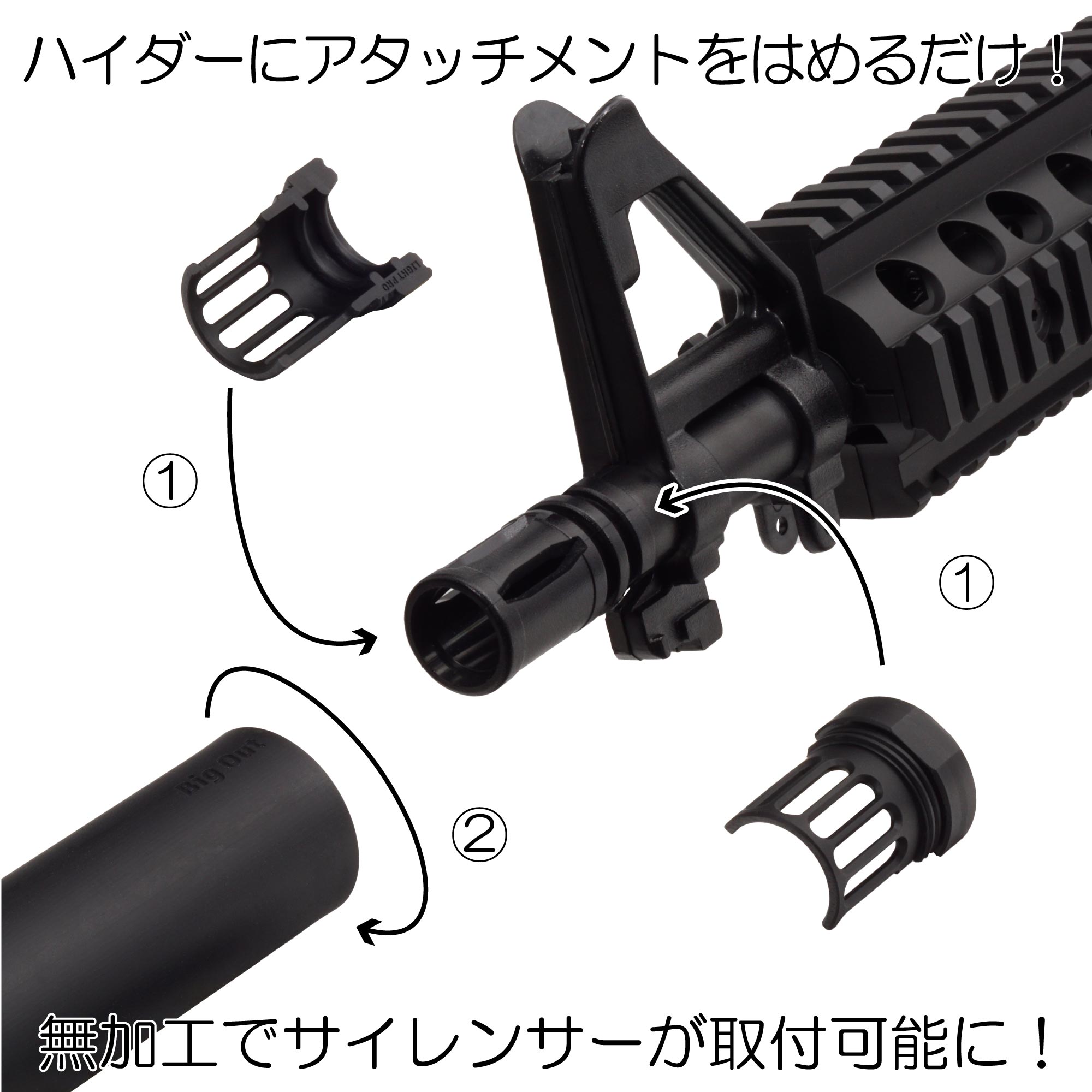 楽天市場】DCI Guns ハイダーアタッチサイレンサー ID28 東京マルイ