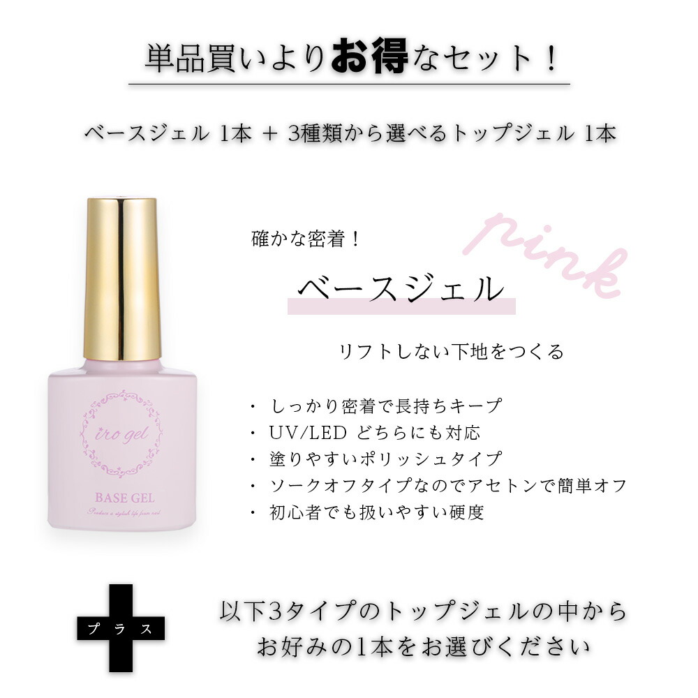 楽天市場】ベースジェル+3種から選べるトップジェル1本 特別セット