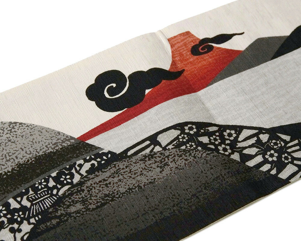 楽天市場】半幅帯 WAKKA いざお江戸!! うさぎ 赤 黒 グレー アニマル