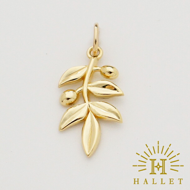 楽天市場】k18 ゴールド ネックレス ペンダントトップ オリーブ リーフ