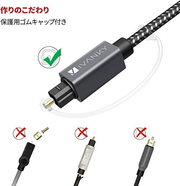 楽天市場】光デジタルケーブル [角型/1M] Toslink 光ケーブル サウンド