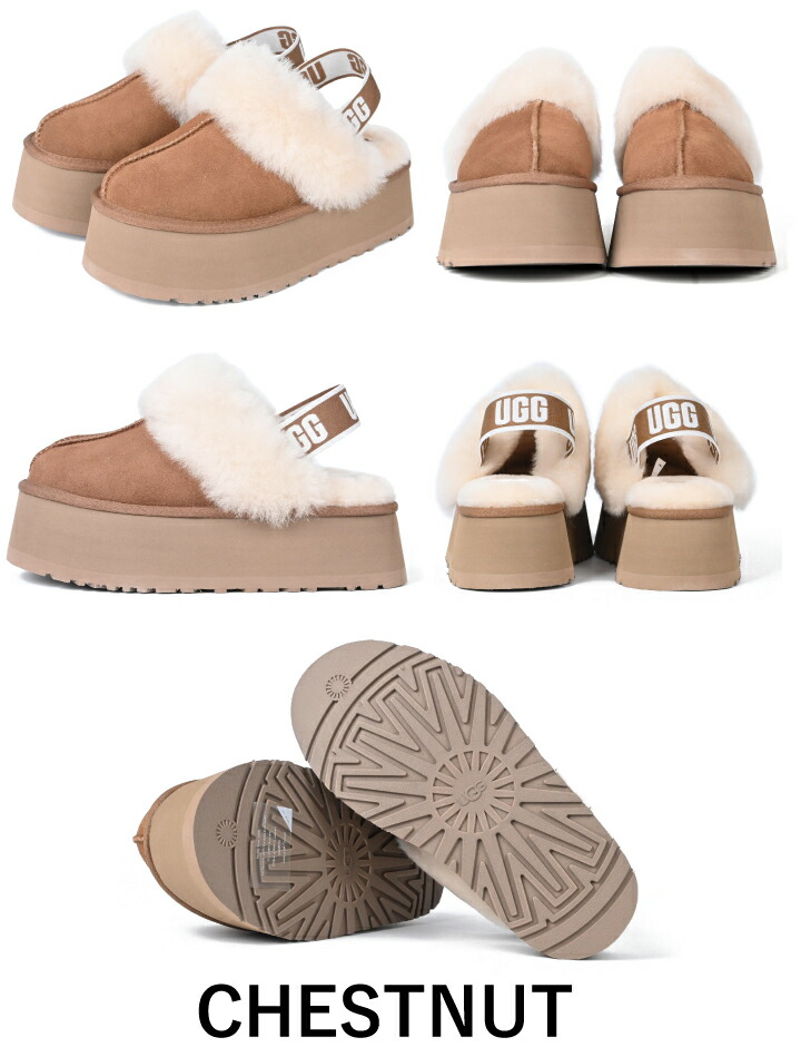 アグ 厚底サンダル レディース ムートンボア ugg FLUFFITA シェード