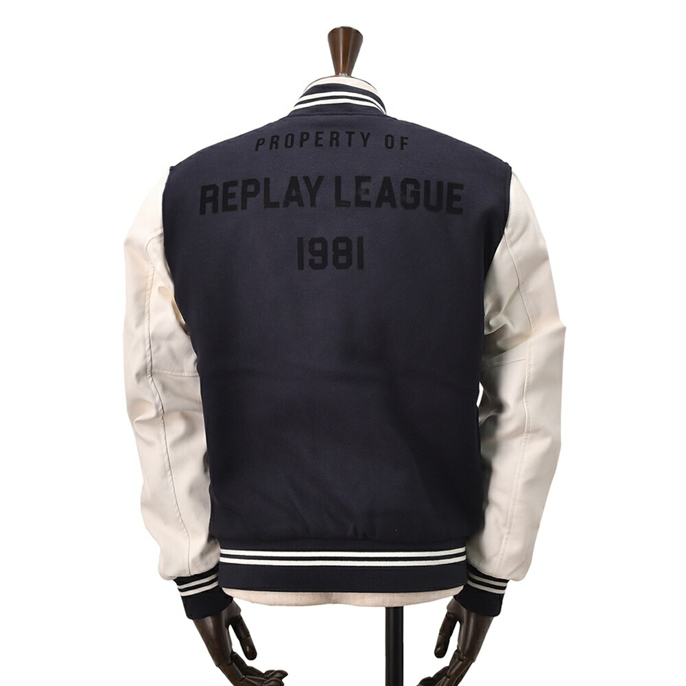 楽天市場】リプレイ REPLAY スタジャン メンズ 中綿バーシティー