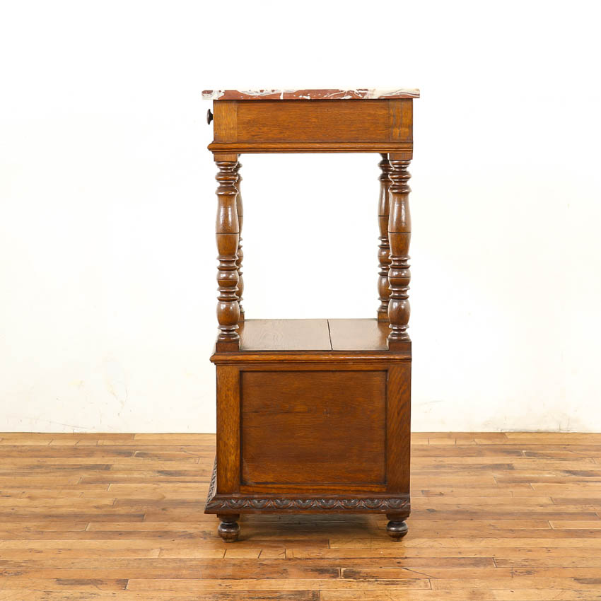 楽天市場】アンティーク 家具 ナイトテーブル サイドテーブル 大理石天