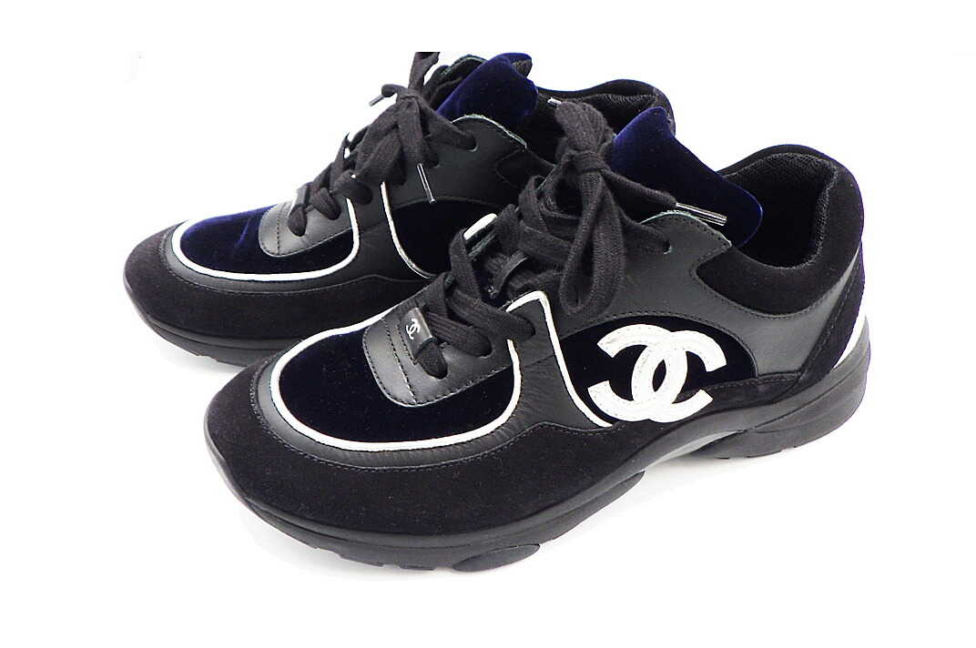 楽天市場】CHANEL(シャネル） G34058 スニーカー ココマーク カーフ