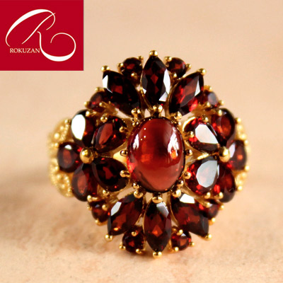 楽天市場】【碌山】 シルバーガーネットリング シルバー925 指輪