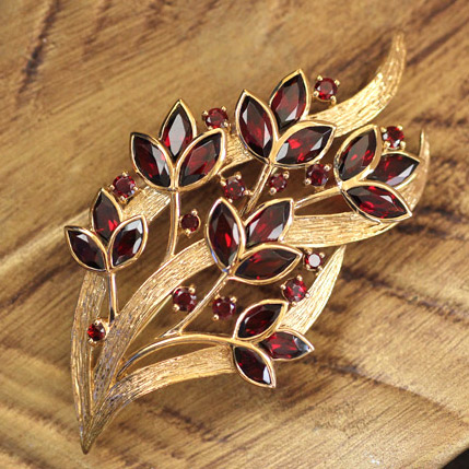 楽天市場】【碌山】 シルバーガーネット ブローチ ロクザン シルバー