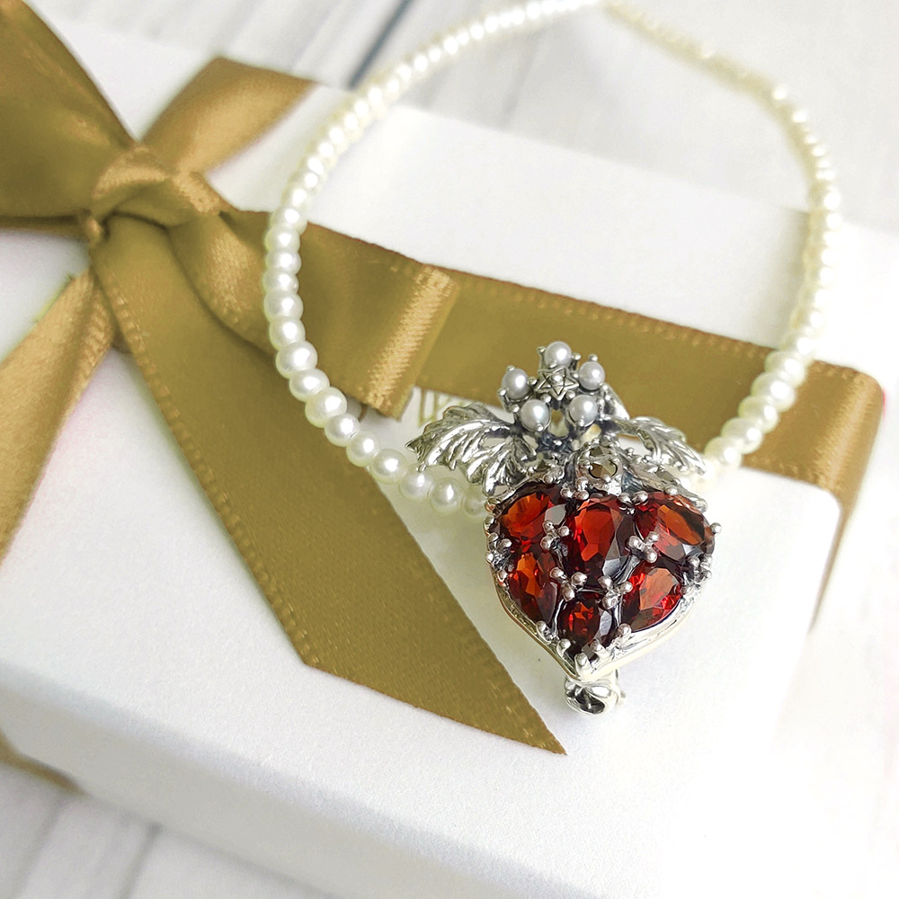 楽天市場】【最短即日発送】【碌山】 シルバー ガーネット イチゴ