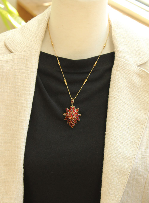 楽天市場】【碌山】 シルバー ガーネット ブローチ&ペンダントトップ