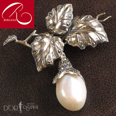 楽天市場】【碌山】 シルバー バロックパール ブローチ 淡水 パール