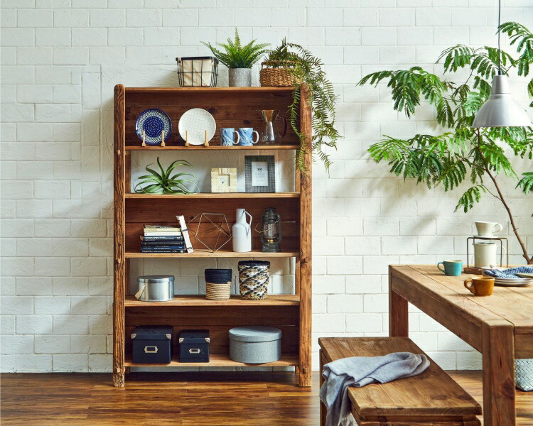 楽天市場】【すぐに使える5000円クーポン配布中】シェルフ ラック 古材