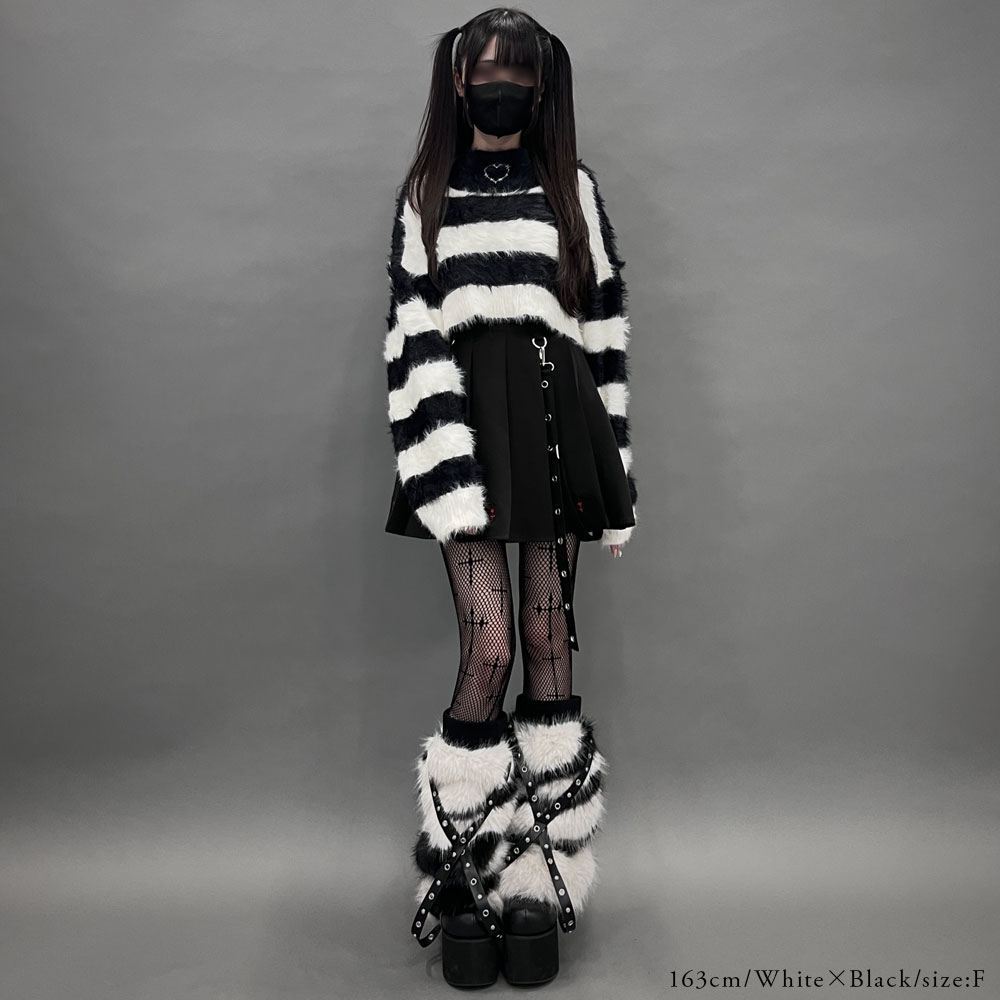 楽天市場】【SALE】スタッズクロスブレードファーレッグウォーマー