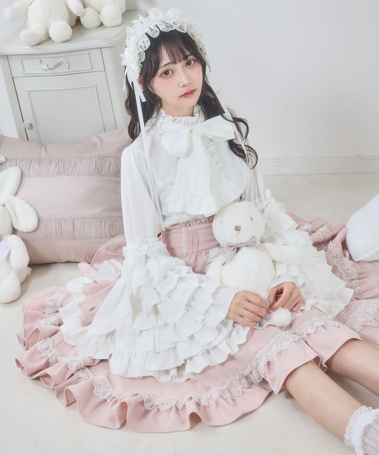 楽天市場】フリルハイネックレースリボンプリンセスブラウス : 夢展望