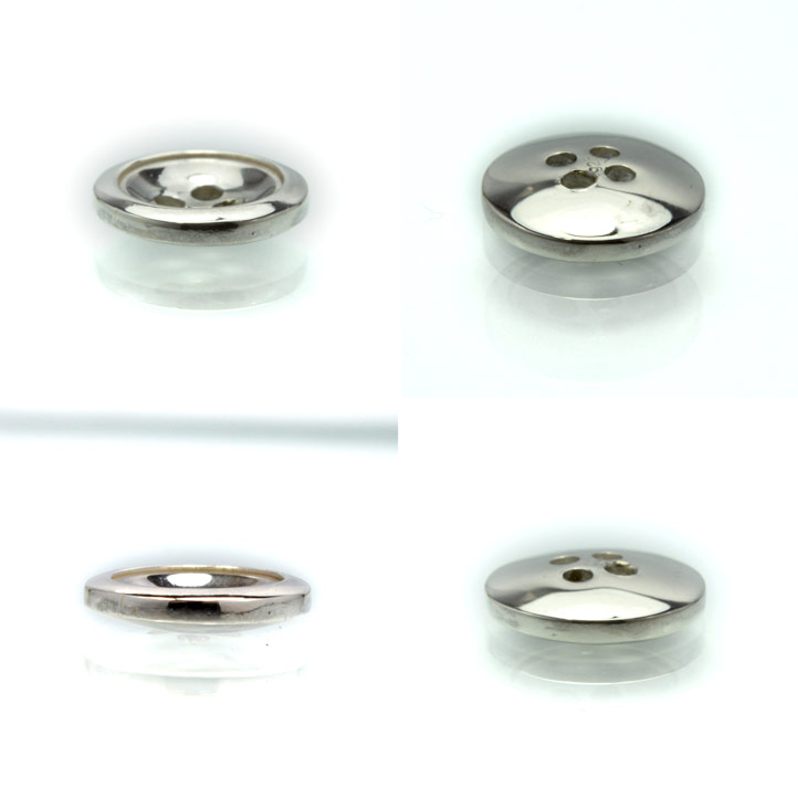 楽天市場】銀製 シルバーボタン#D (直径:13.1mm 厚み:3.0mm) シルバー