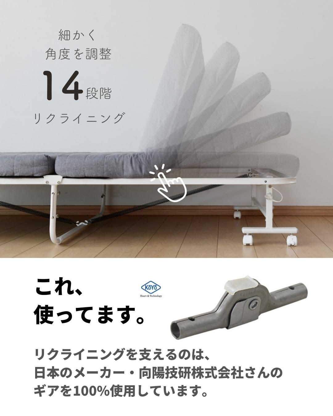 楽天市場】組み立て不要 折りたたみベッド 低反発 シングル