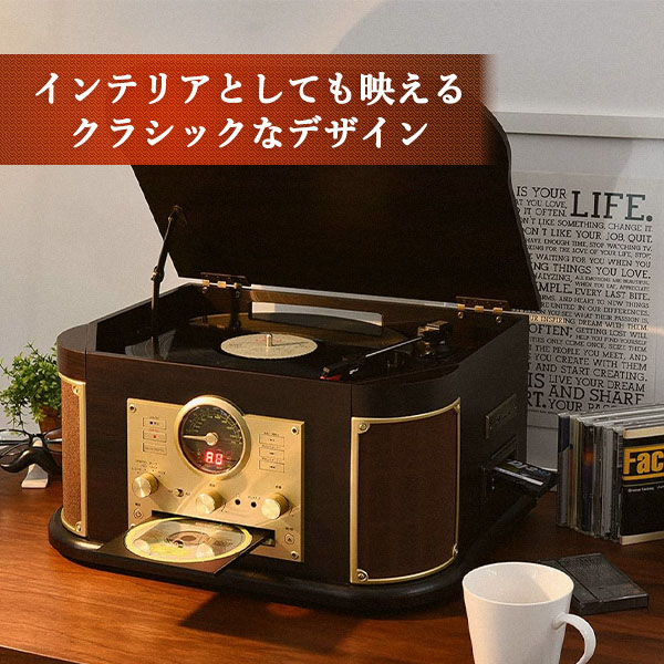 楽天市場】【10%OFFクーポン 3/2 23:59迄】マルチレコードプレーヤー