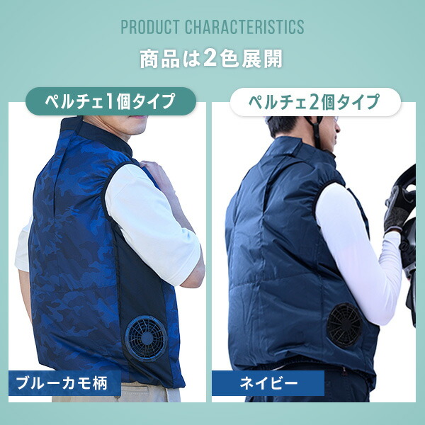 楽天市場】ペルチェ搭載 1個 2個 空調ウェア ファン付きウェア KAZEfit