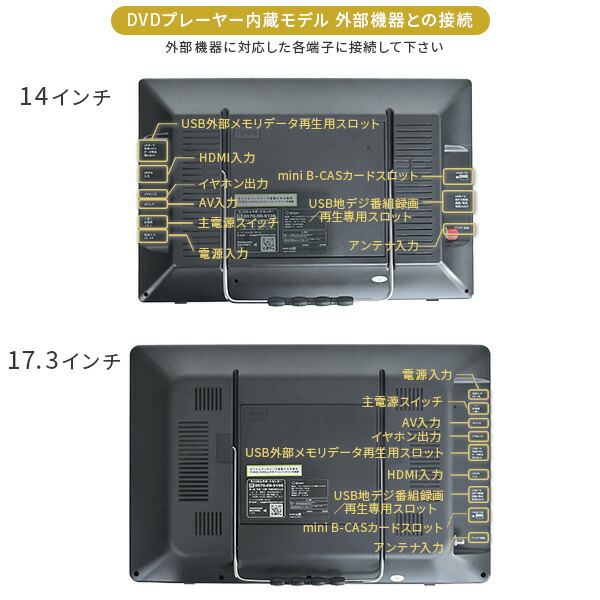 楽天市場】ポータブルテレビ 地上デジタル放送対応 DVDプレーヤー内蔵