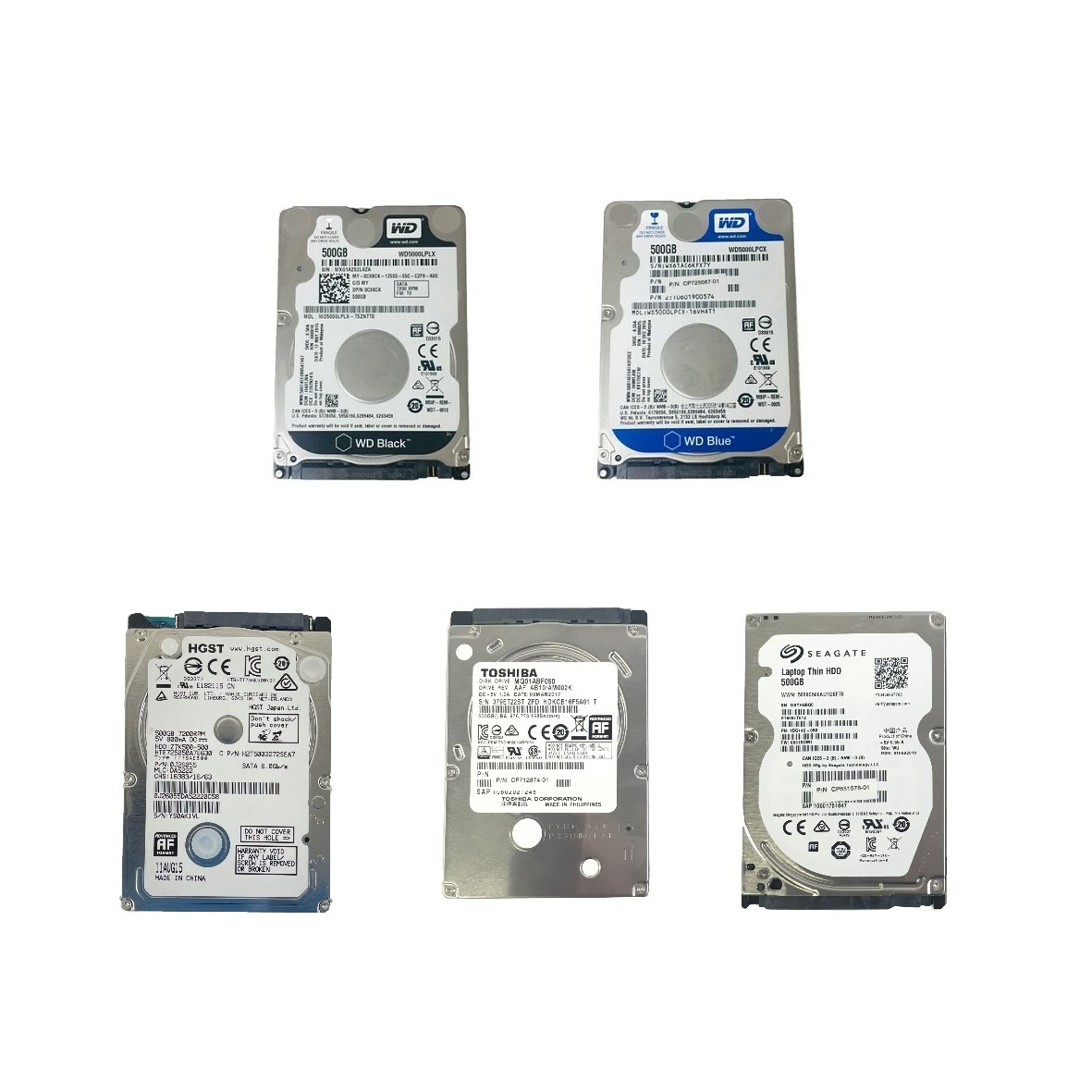 楽天市場】R057-500GB 2.5 インチ SATA HDD 1点 SEAGATE/HGST/TOSHIBA