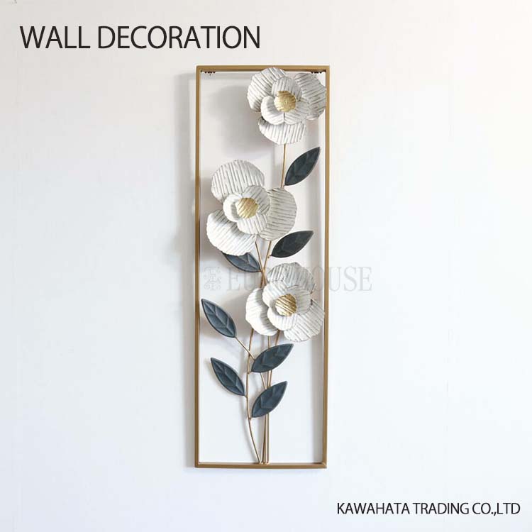 楽天市場】【送料無料】ウォールアートパネル フラワー ホワイト 花 3